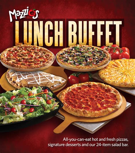 Mazzios buffet hours - Mazzio's LLC | All site contents © 2023 Mazzios Pizza LLC 4441 S. 72nd E. Ave. Tulsa, OK 74145 Phone: 918-663-8880 Accessibility Statement 